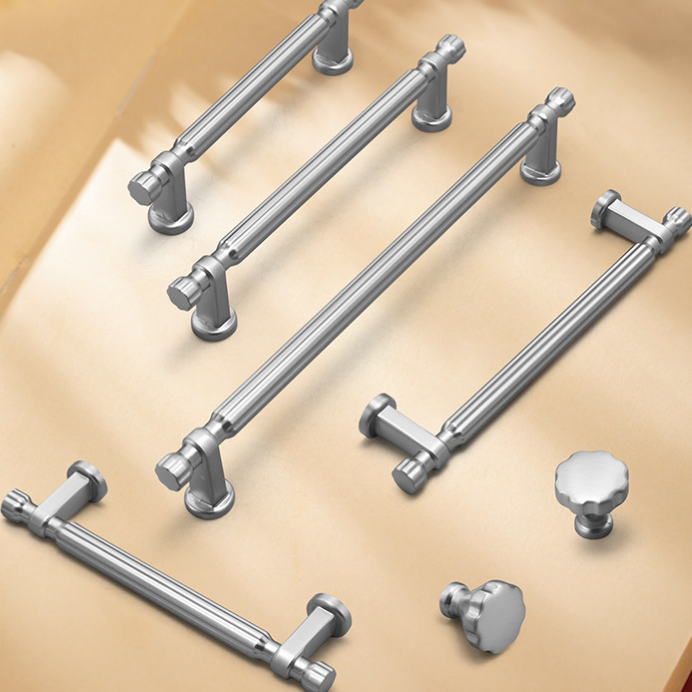 silver cabinet handles