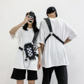 Hip Hop Streetwear Bag Men Gird Lattice Chest Bags Adjustable Pockets 2020 Fashion Stripe PU Unisex Waist Bag