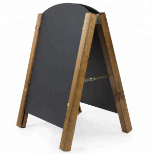 Wooden A-Frame Chalkboards With Rounded Tops