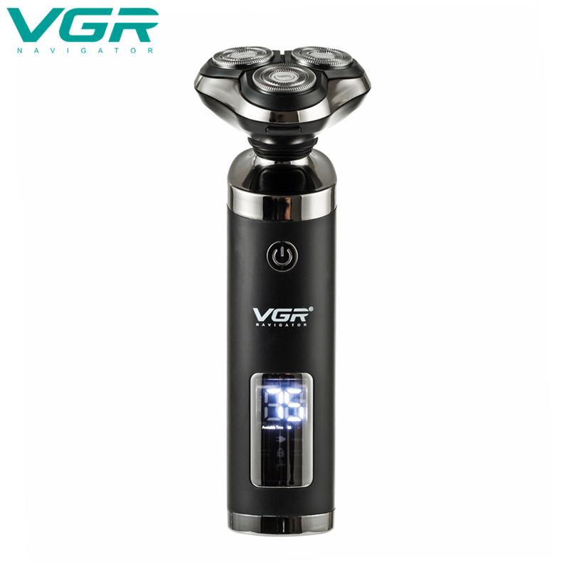 VGR V-313 Three-in-one Electric Shaver USB Shaver Multi-function Beard Knife Rechargeable LCD Digital Display Washing