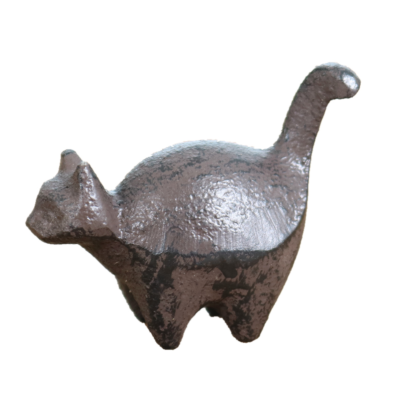 Rustic Mini Cat Dog Pig Cow Elephant Camel Rhinoceros Unicorn Figurines Cast Iron Paper Weight Home Tabletop Decor Animal Statue