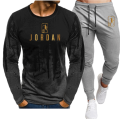 Hot men's sets t shirts + pants two pieces sets casual tracksuit basketball new fashion print suits sportwear fitness shirts