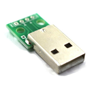 USB male to Dip 2.54mm straight plug 4p to straight plug adapter board Welded mobile phone power data cable