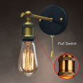 Pull Chain Switch Loft Adjustable Industrial Metal Vintage Wall Lamp Edison Bulbs E27 Wall Lights Indoor Sconce Lamp Fixtures