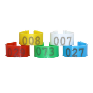 No.1-100 Inner Diameter 1.6cm Plastic Open Type Buckle Chicken Duck Goose 5 Colors Digital Foot Ring Poultry Farming Equipment