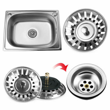 1/2/5PC Stainless Steel Kitchen Sink Strainer Waste Plug Drain Stopper Filter Basket Drains Bathroom Sink & Bathtub Accessories