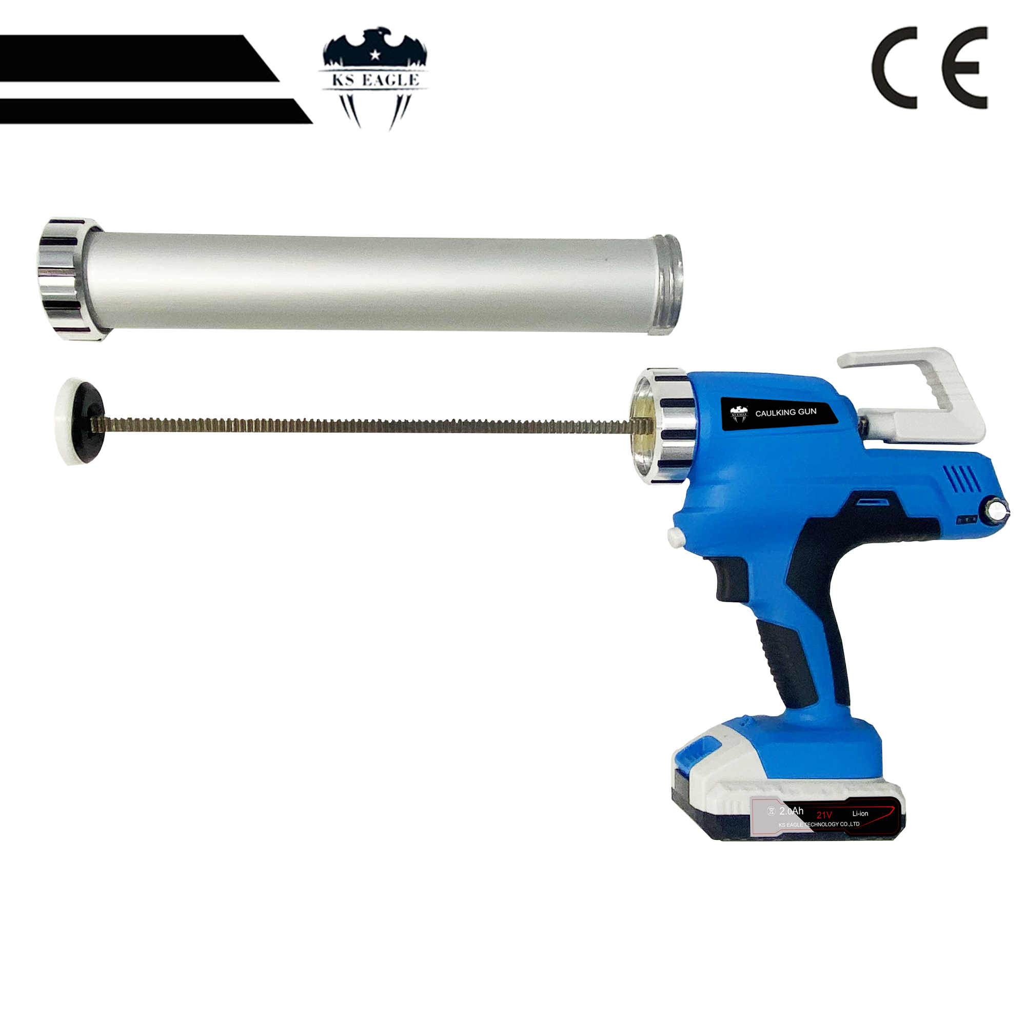 Electric Cordless Caulking Gun With Li-Batteries 21V DIY Electric CorHandheld Glass Hard Rubber Sealant Guns Tool