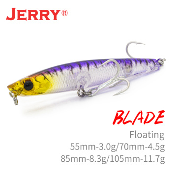 Jerry Blade Topwater Pencil Lure Floating Pesca Saltwater Freshwater Hard Bait Walk The Dog 55 70 85 105mm Artificial Bait