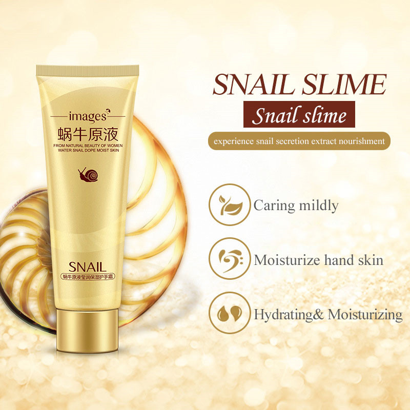 IMAGES Snail Moisturizing Hydrating Hand Cream for Winter Hand Care Whitening Nourishing Skin Care 75g