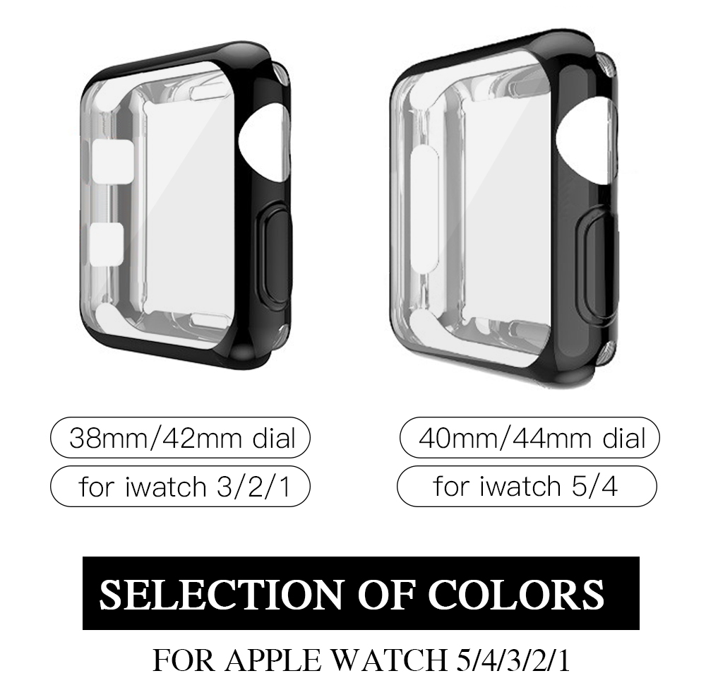 Slim Watch Cover for Apple Watch Case 5 4 3 2 1 42mm 38mm Soft Clear TPU Screen Protector for iWatch 4 3 44mm 40mm accessories