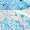 Mensugen Stars Chevron 100% Twill Cotton Fabric by Meters for Patchwork Quilting Baby Bedding Blanket Sewing Cloth Material