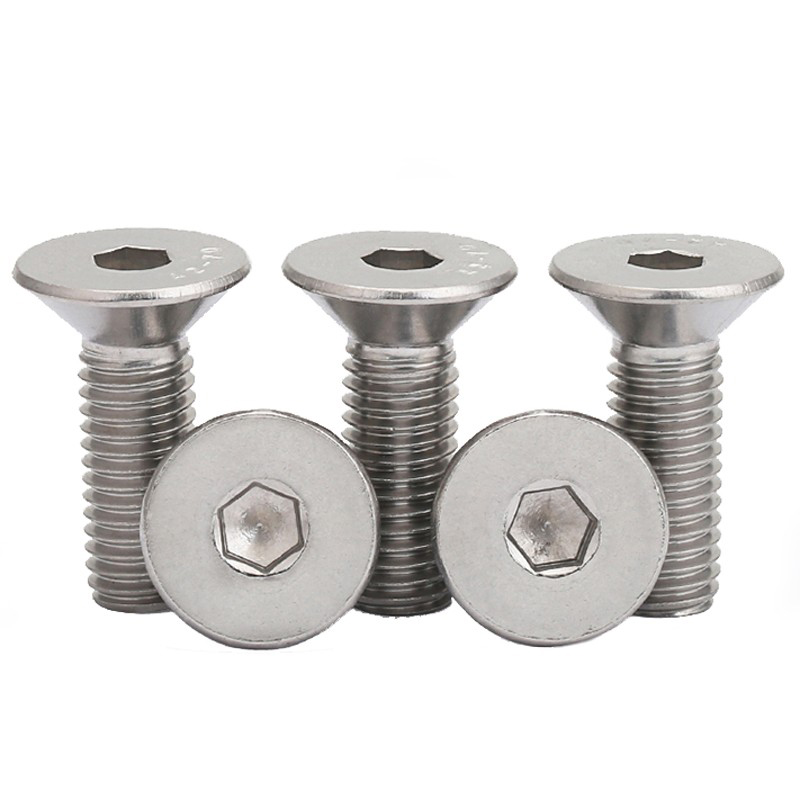 Stainless steel hexagonal countersunk head bolts