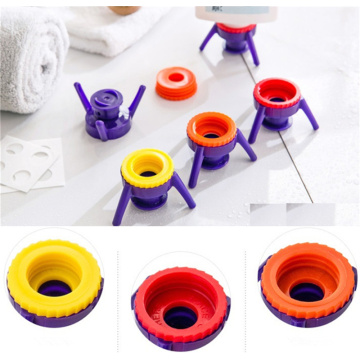 6Pcs Toss It Bottles Stand Cap Kit Easy Pour Out Thick Liquid Bottle Emptying Kit with 6 Adapters