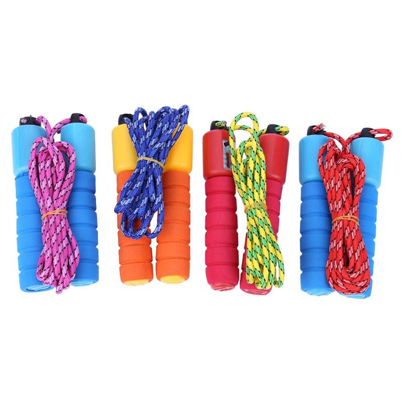 2.5m Skipping Rope Cotton Sponge Count Wire Exercise Fitness Outdoor Sports Jump Ropes Random Color