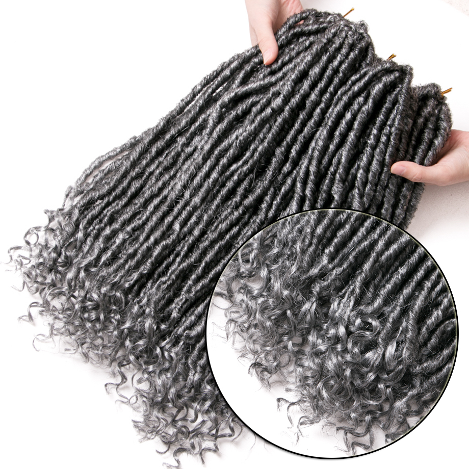 Crochet Faux braids Hair Extensions Focs Locs Curly 18 inch 20 strands/pcs Synthetic hair Dreads Hairstyle Ombre Crochet Braids