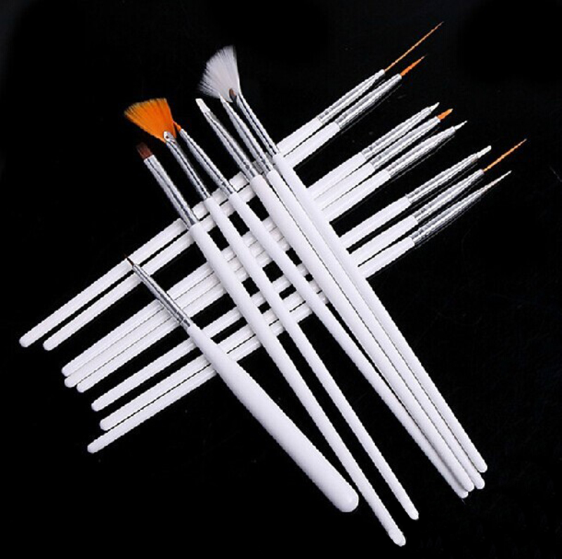 New Nail Art Gel Design Painting Pen Polish Brush Set Nail Beauty Nail Care 15pcs