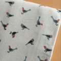 Linen Fabric Printed Bird Cotton Cloth For DIY Bedding Sewing Patchwork Quilting And Home Decoration Cloth