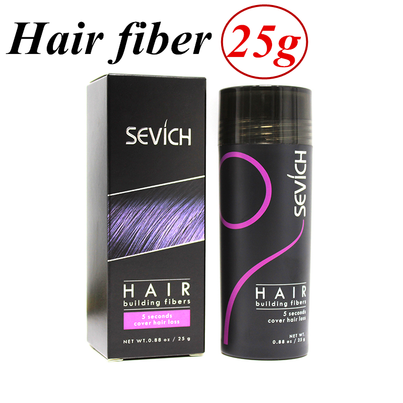 25g Refill SEVICH Keratin Hair Building Fiber Style Hair Loss Concealer Fiber Hair Powder Wax Dye Wigs Extension 10Colors