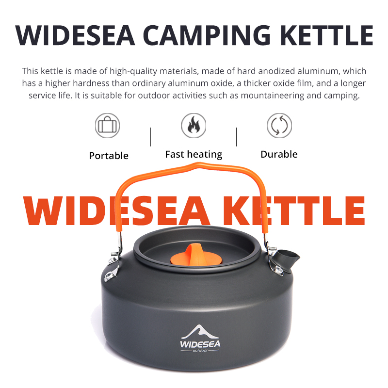 Widesea Camping Coffee Cookware Set Outdoor Tableware Equipment Mug Kettle Pot Cooking Teapot Filter Rack Cup Cauldron Tourism