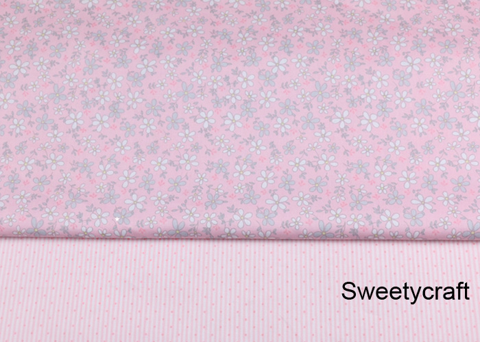 160*50cm Printed Pink Flora Cotton twill fabric Cotton clothing for DIY Sewing Quilting Fat Quarters For Baby&Child Bedding Set