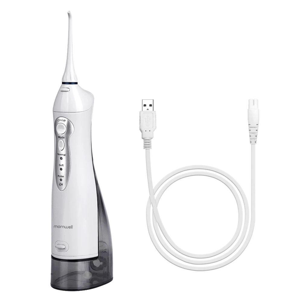 Oral Irrigator USB Rechargeable Water Flosser Portable Dental Water Jet 300ML Water Tank Waterproof Teeth Cleaner