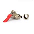 1/4'' BSP Male Thread to 1/4'' 3/8'' PE Pipe Metal Ball Valve Inlet Control Switch for RO Water Filter Purifier Fitting Parts