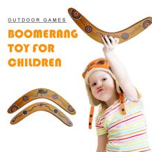 Boomerang V Shaped Throwback Toy Flying Wood Disc Funny Interactive Family Throw Catch Outdoor Fun Game Funny Game Gift Kids NEW