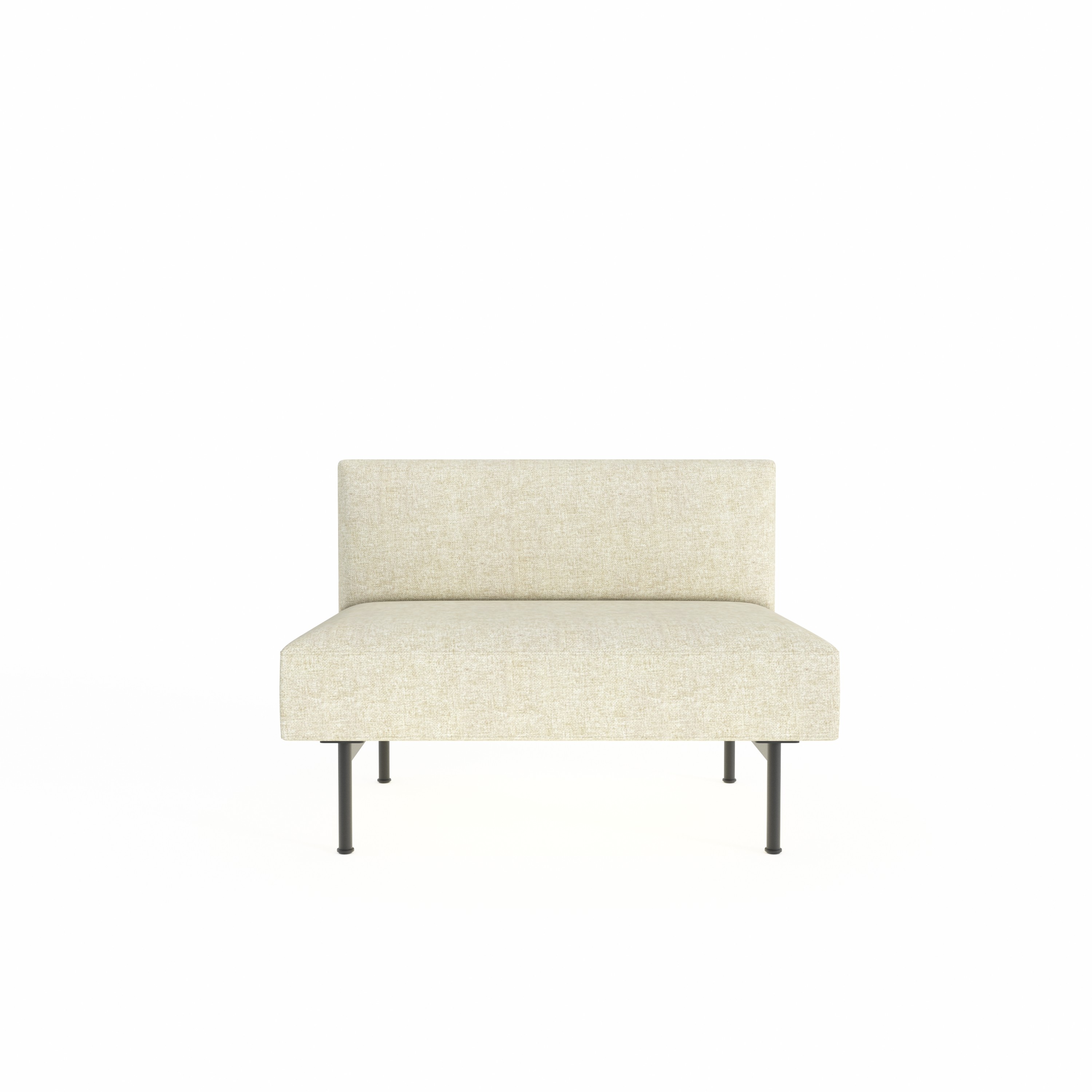 Modern Modular Fabric Sofa Set Without Armrest for Office Hotel School Public Areas