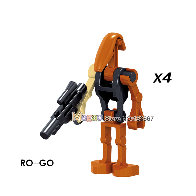 4pcs/lot Super Droid K2SO Model Set Building Blocks kits Brick Rouge One Toys Gift