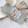 PU Leather Purse Metal Chain Tassel Decoration Long Wallet 2020 New Purse Snap Clutch Mobile Phone Touch Screen Women's Bag