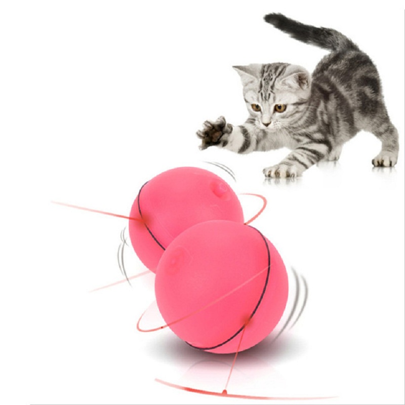 Funny Cat Dog LED Laser Red Light Electronic Rolling Ball Pet Kitten Puppy Interactive Toy IQ Training Exercise Product Tools
