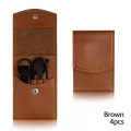 4 pcs brown PU BAG