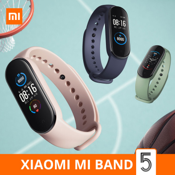 Xiaomi Mi Band 5 Smart Bracelet 4 Color AMOLED Screen Miband 5 Smartband Fitness Traker Original Sport Waterproof Smart Band