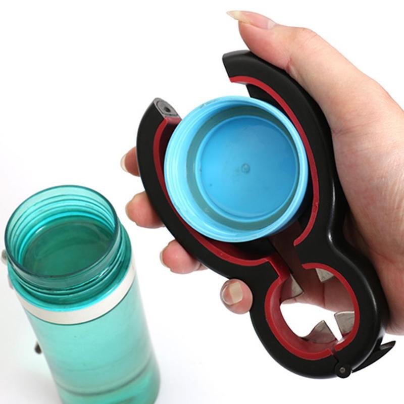 6 in 1 Multi Function Can Beer Bottle Opener All in One Jar Gripper Can Beer Lid Twist Off Jar Wine Opener Claw VIP Dropship