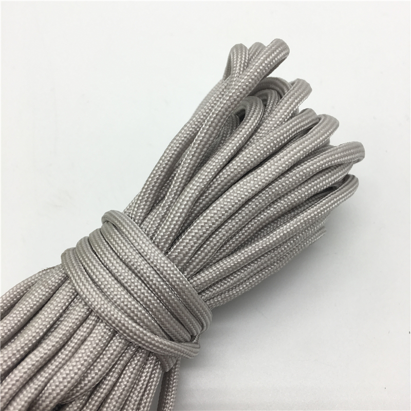 10yds Paracord 550 Parachute Cord Lanyard Rope Mil Spec Type III 7 Strand Climbing Camping Survival Equipment #White-gray