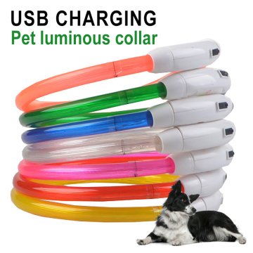 USB Luminous Pet Dog Light Collar Rechargeable Pet Collar Dog Necklace Safety Night Light Collar Cat Puppy Dog Accessories