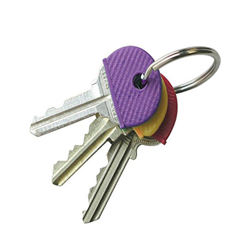 24 pcs Key Chains Assorted Color Key Top Cap Cover Topper Keyring ID Marker Tags Key Top Head Covers