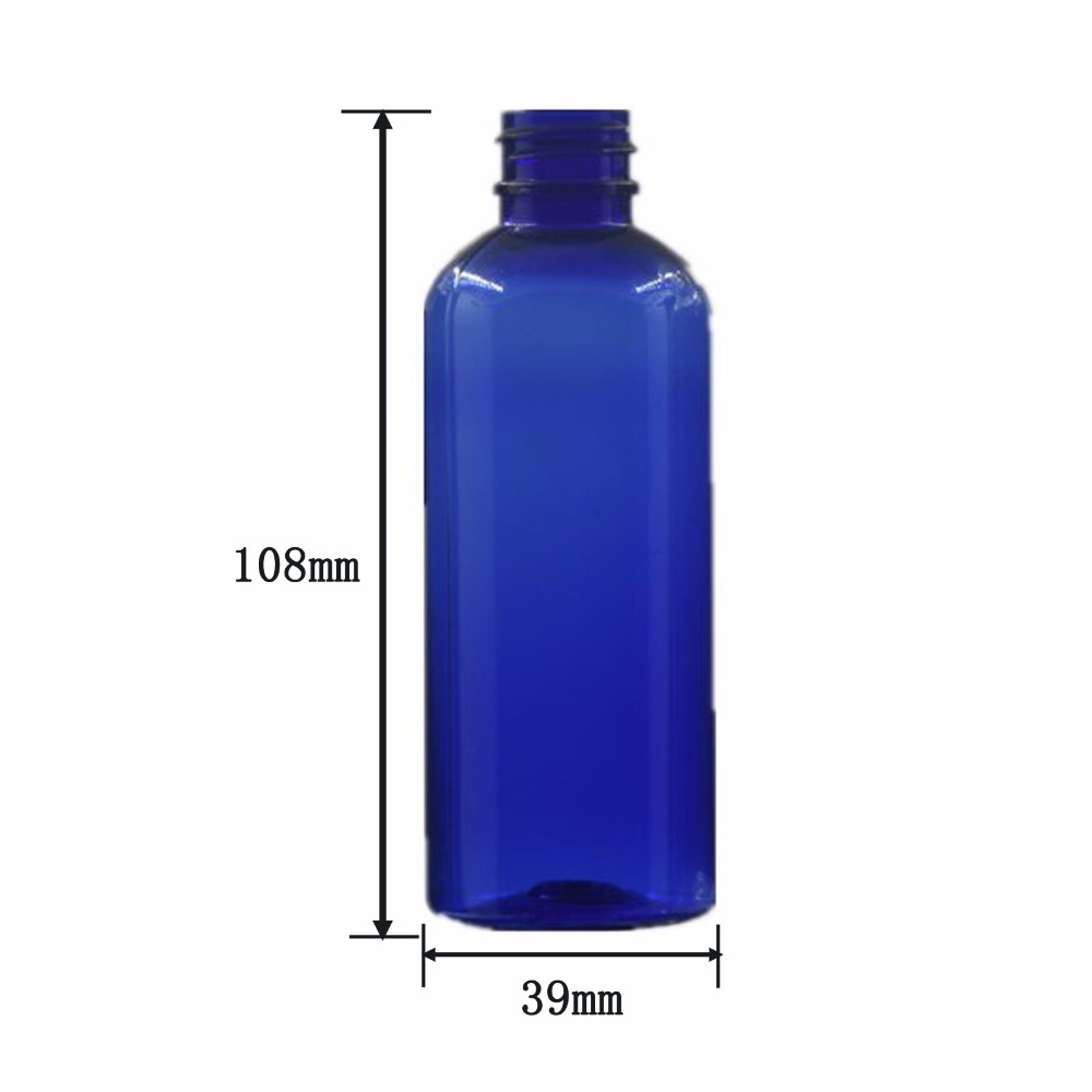 100ml empty plastic bottle , clear/blue pet bottle with transparent/white/black fine mist,atomizer sprayer X 5