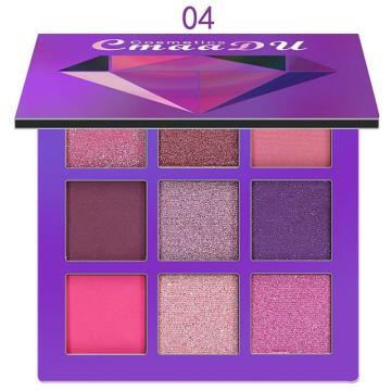 CmaaDu New Charming Glitter Diamond Eyeshadow 9 Color Palette Make up Palette Shimmer Pigmented Eye Shadow Dropshipping TSLM1