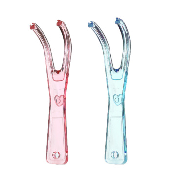 1Set Pink Blue Dental Floss Holder Aid Oral Picks Teeth Care Interdental Durable Teeth Cleaning Breath Fresh Oral Care