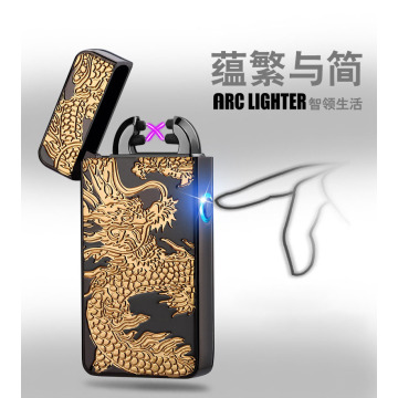 Arc pulse lighter USB charging pulse windproof lighter Golden Eagle Ssangyong Dragon Tribe cigarette lighter