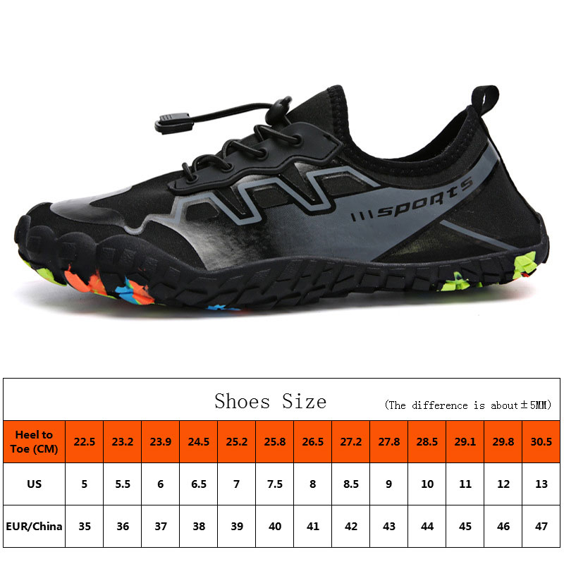 Trekking Upstream Sport Aqua Shoes Breathable Rubber Zapatillas Hombre Water Shoe Male Light Beach Sneakers Non-slip Durable