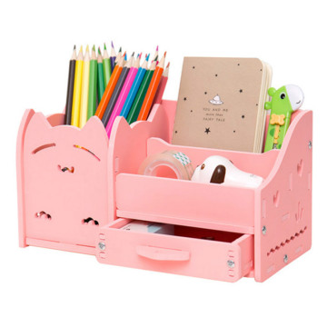 Multifunctional Diy School Desk Pen Muiti Pencil Box Storage Box Table Simple Pen Holder Creative Fashion Office Stationery