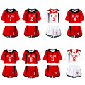 28 Styles Haikyuu Cosplay Cheerleaders Uniforms Ladies Exposed Navel Sports Short Sleeve Shorts