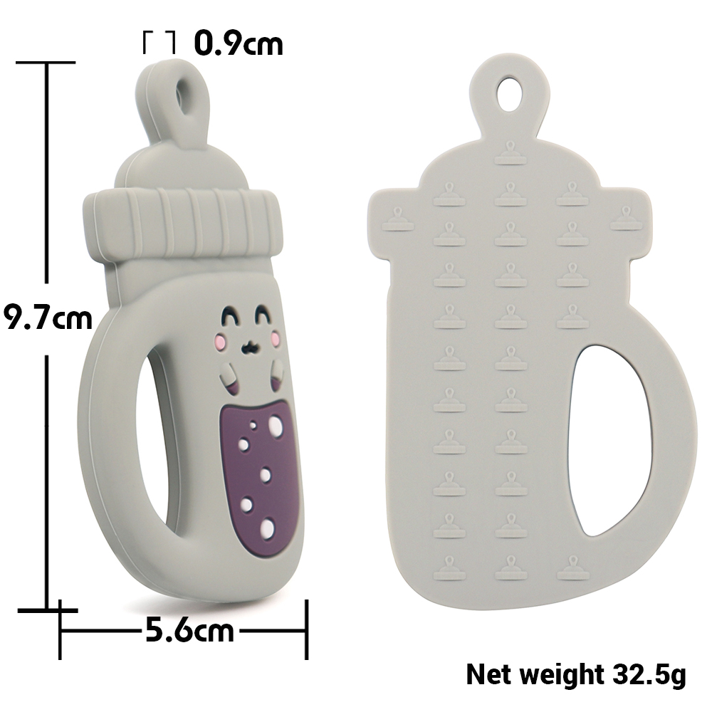 2021 New Design Colorful Silicone Teether Rainbow Milk Bottle Camel Cute Animal Cartoon Teething Rodents DIY Chewing Toy