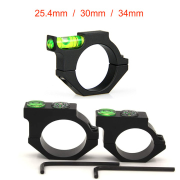 25.4mm 30mm 34mm Scope Tube Bubble Level Hunting Riflescope Laser Sight Mounts Level Ring with Compass Accessories
