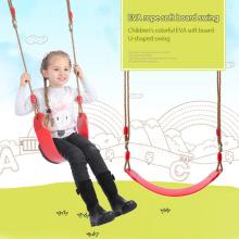 Plastic Garden Swing Children's Swing Color Soft Board U-shaped Swing Outdoor Horizontal Bar Playground Swing Curved Board Swing