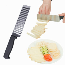 Stainless Steel Potato Chip Slicer Dough Vegetable Fruit Wrinkle Wave Potato Cutter Knife Potato Shredder Vegetable Cutter