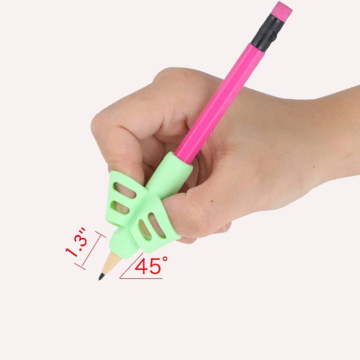 2Pcs Pen Holders Silicone Colorful Kid Finger Pen Pencil Holder Help Learn Holder Writing Corrector Silicone Writing Accessory