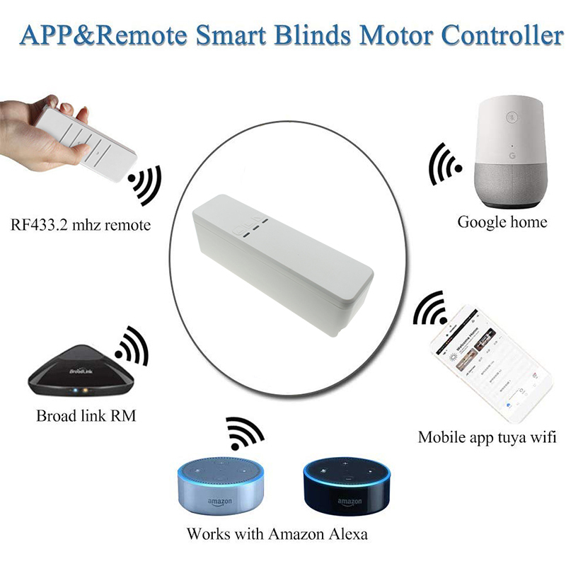 WiFi Roller Shade Driver DIY Roller Shutter Motor Tuya/Smart Life APP Voice Control Work With Alexa Google Assistant